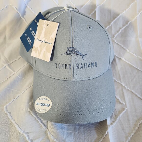 NWT Tommy Bahama Mens Logo OS Light Blue "Tip Your Cap" - Picture 1 of 7